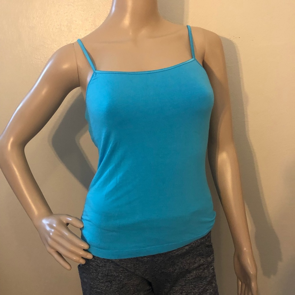 Victoria's Secret Turquoise Spaghetti Strap Cami with Built-In Sports Bra
